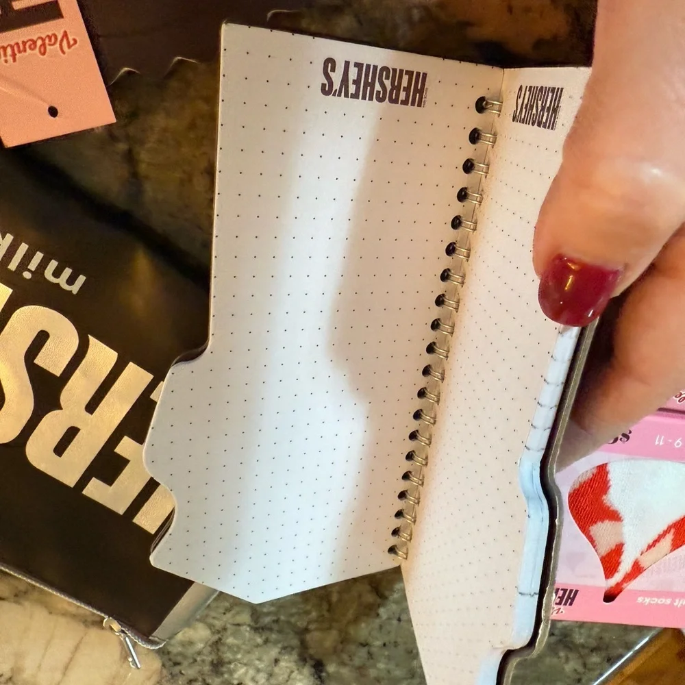 Brand New Hershey's and Reese's Themed Stationery Socks Small Bags Body Scrub